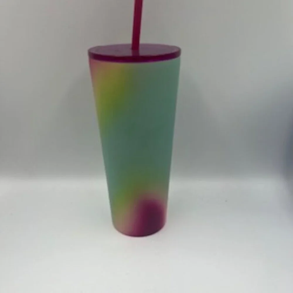 NEW‎ Starbucks Stainless Steel Tie-Dye Tumblers 24 Oz Lids And Straws